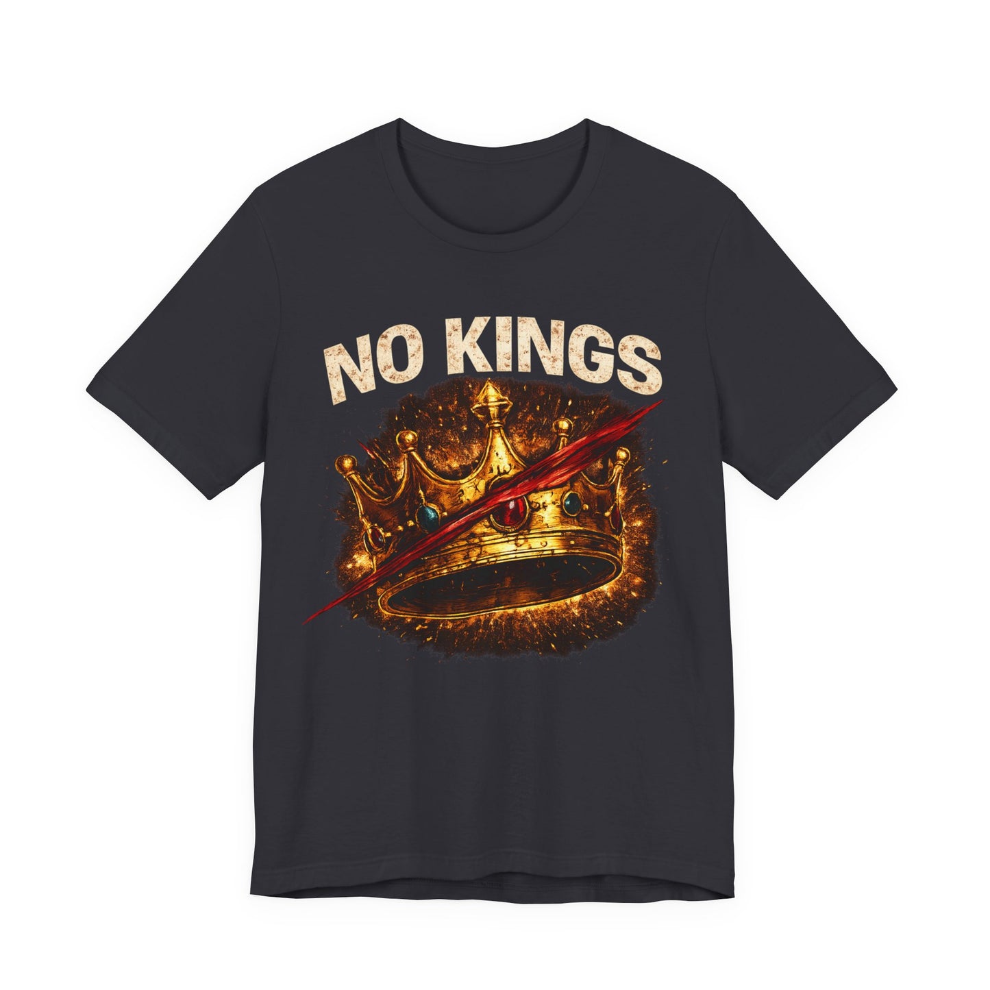 NO KINGS β Crown Slashed Men's T-Shirt
