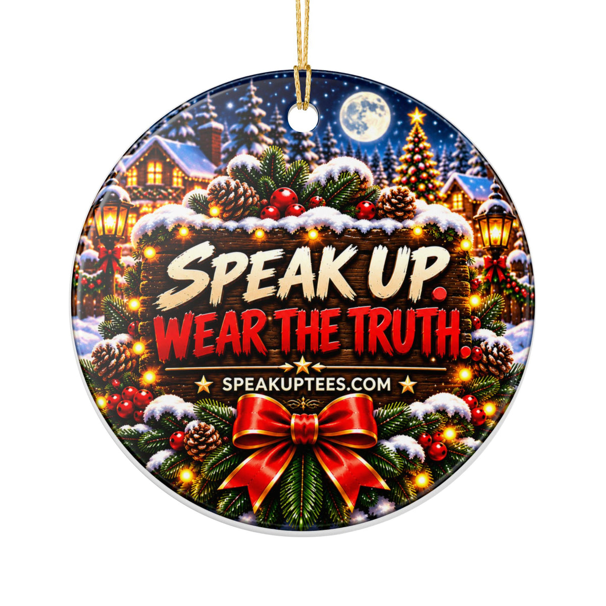Make Christmas Honest Again Ceramic Ornament