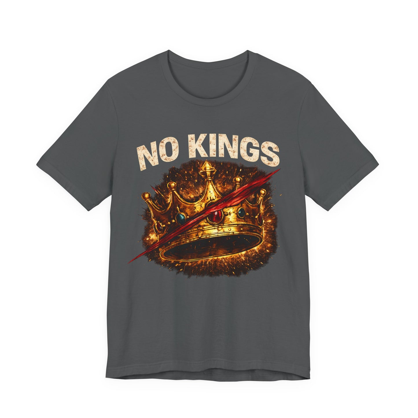 NO KINGS — Crown Slashed Men's T-Shirt