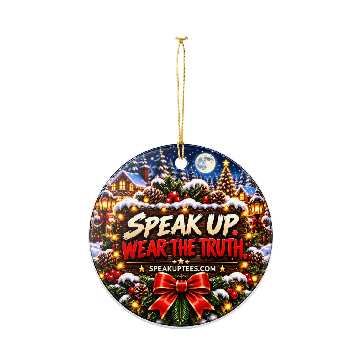 Make Christmas Honest Again Ceramic Ornament