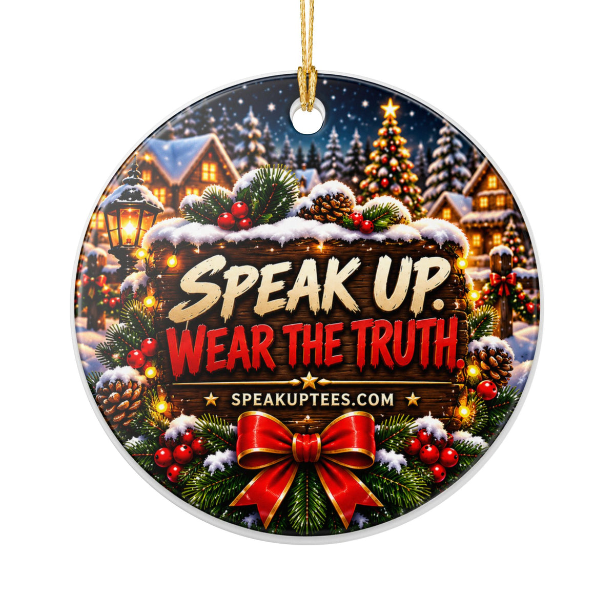 All I Want for Christmas Is the Truth Ceramic Ornament