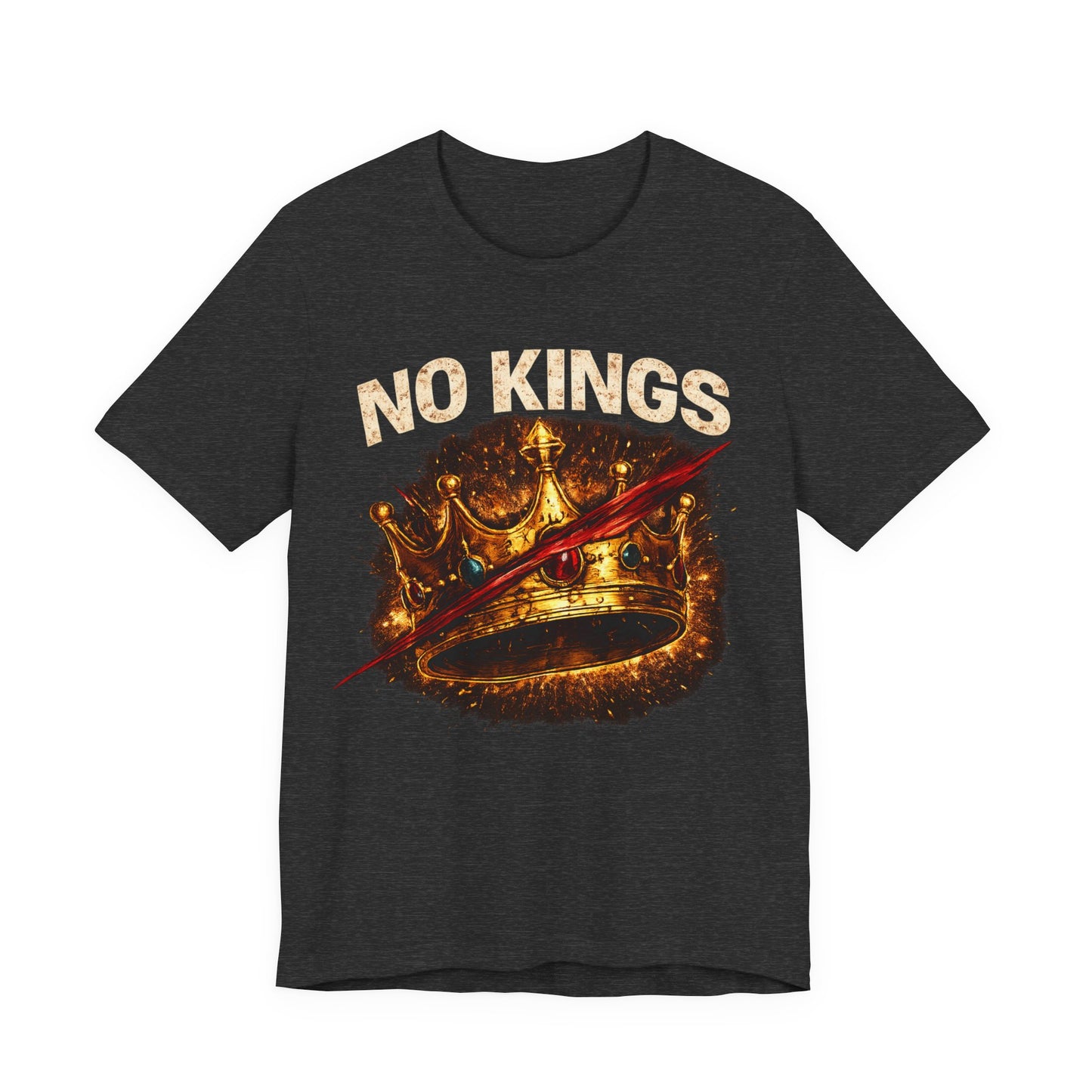 NO KINGS — Crown Slashed Men's T-Shirt