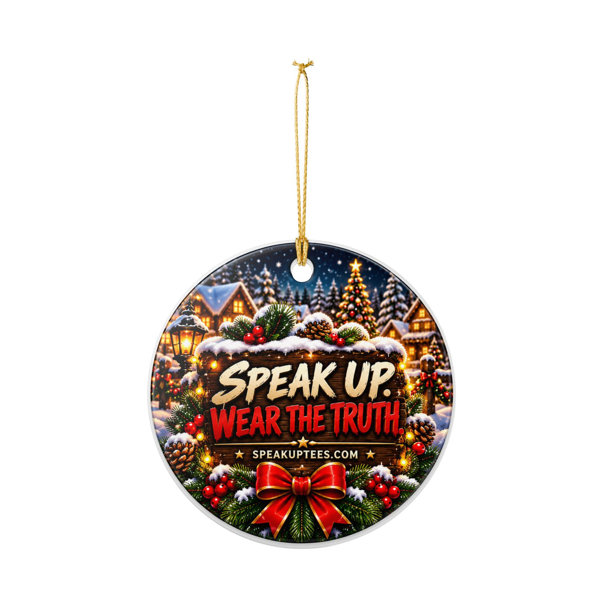 All I Want for Christmas Is the Truth Ceramic Ornament