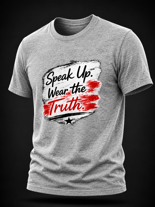 Speak Up. Wear the Truth. — Brushstroke Truth Tee - Light