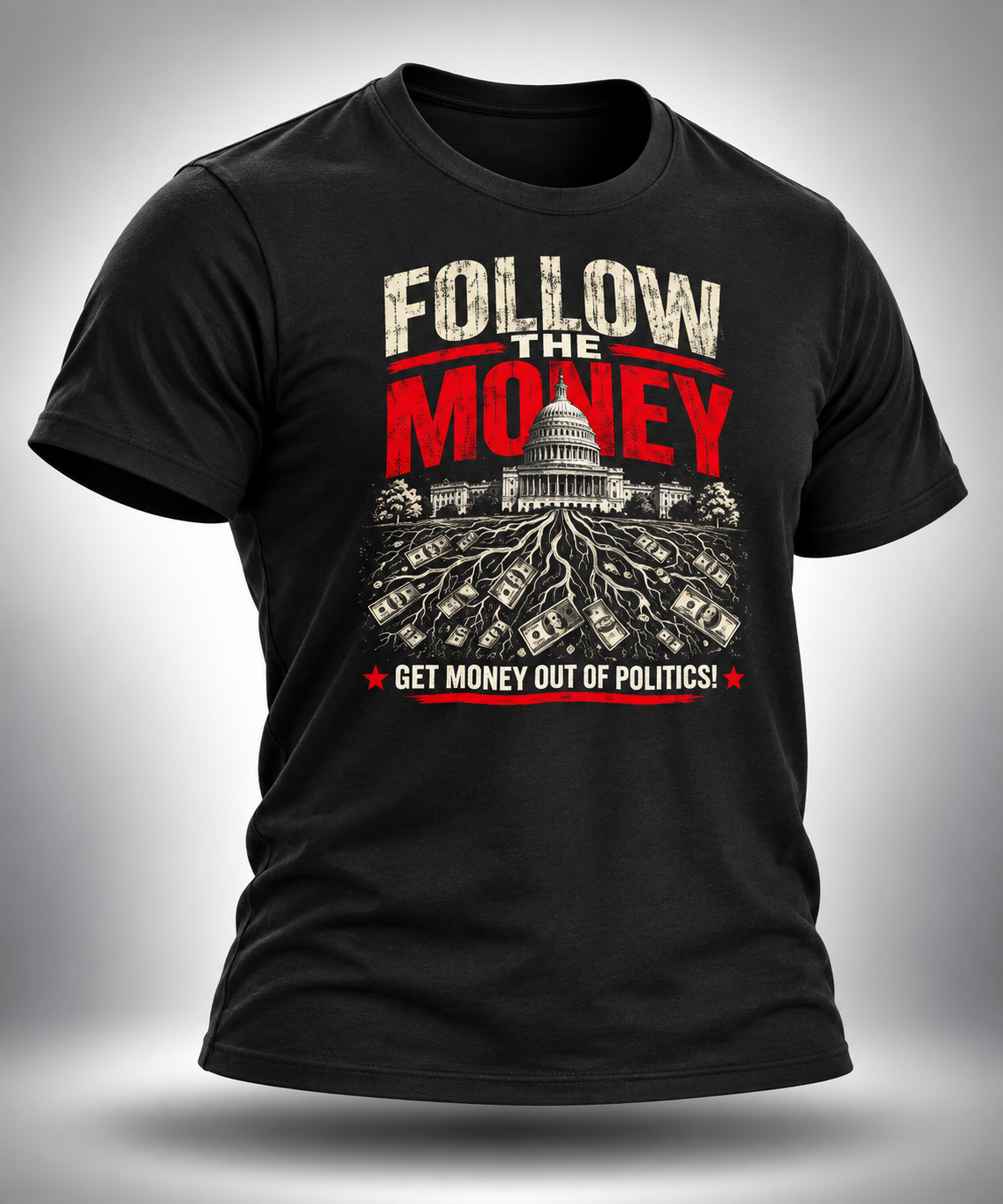 Follow the Money | Get Money Out of Politics Tee