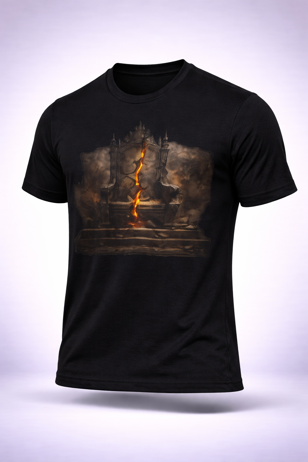 NO KINGS — CRACKED THRONE T-SHIRT