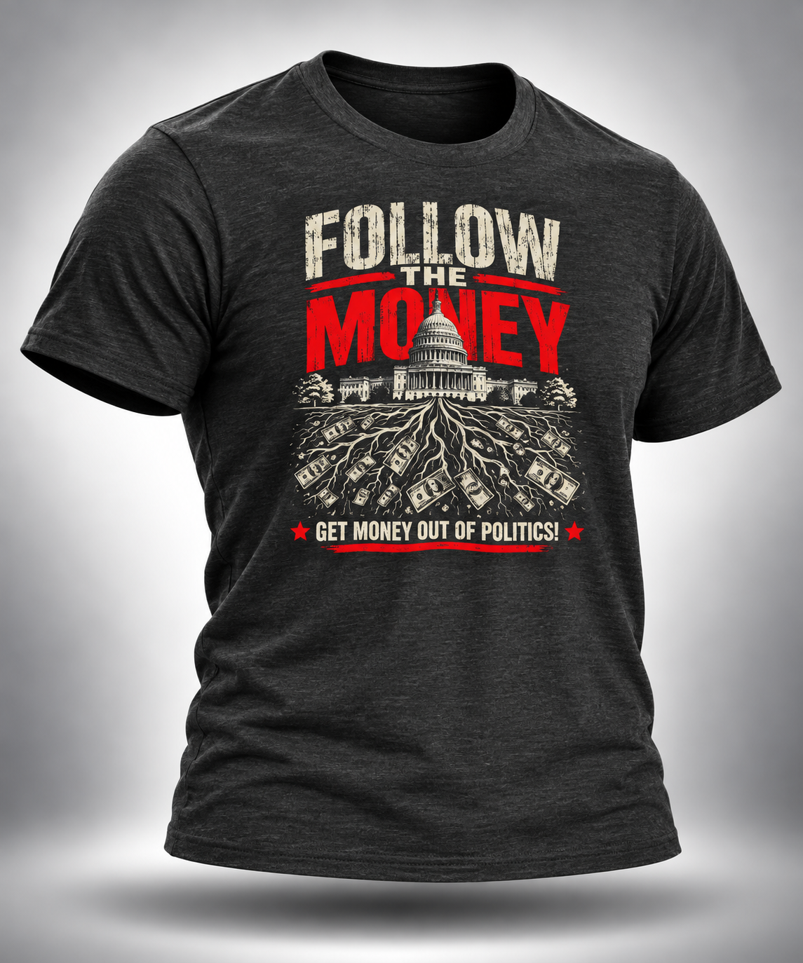 Follow the Money | Get Money Out of Politics Tee