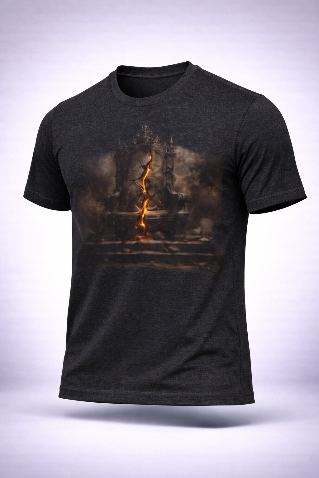 NO KINGS — CRACKED THRONE T-SHIRT