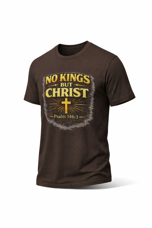 No Kings But Christ™ Christian Truth Men's T-Shirt | Psalm 146:3